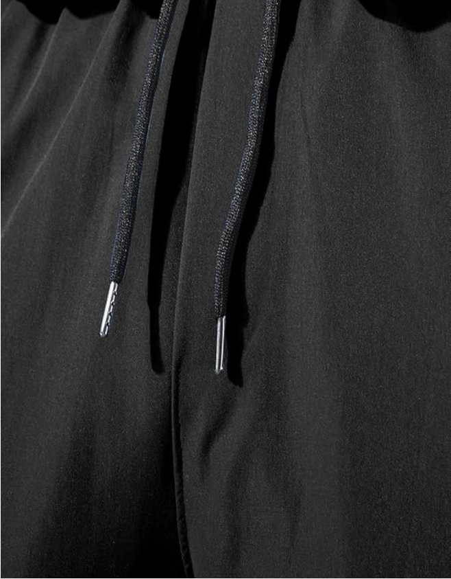 Black Heavy Cargo Joggers for Men