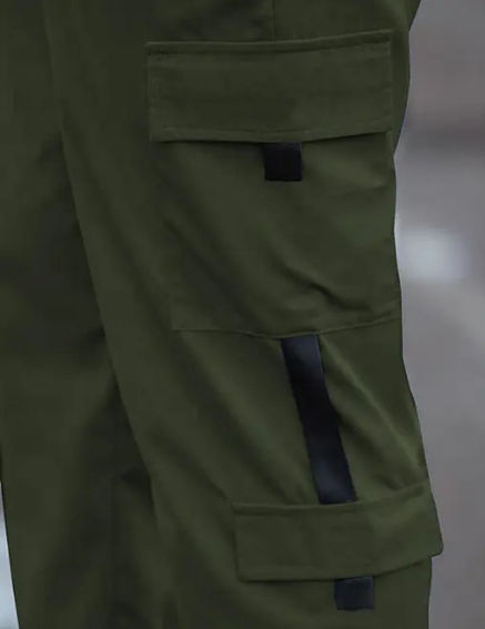 Olive Green Heavy Cargo Joggers for Men