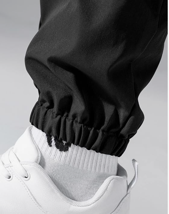 Black Heavy Cargo Joggers for Men